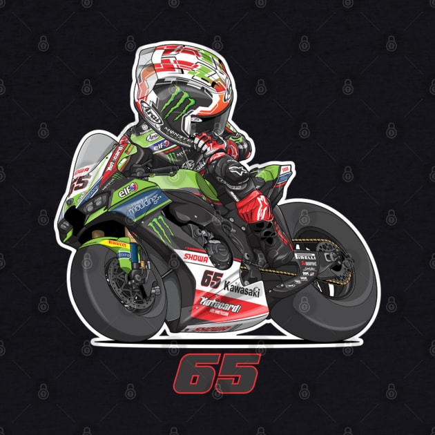 Jonathan Rea 66 Cartoon by lavonneroberson